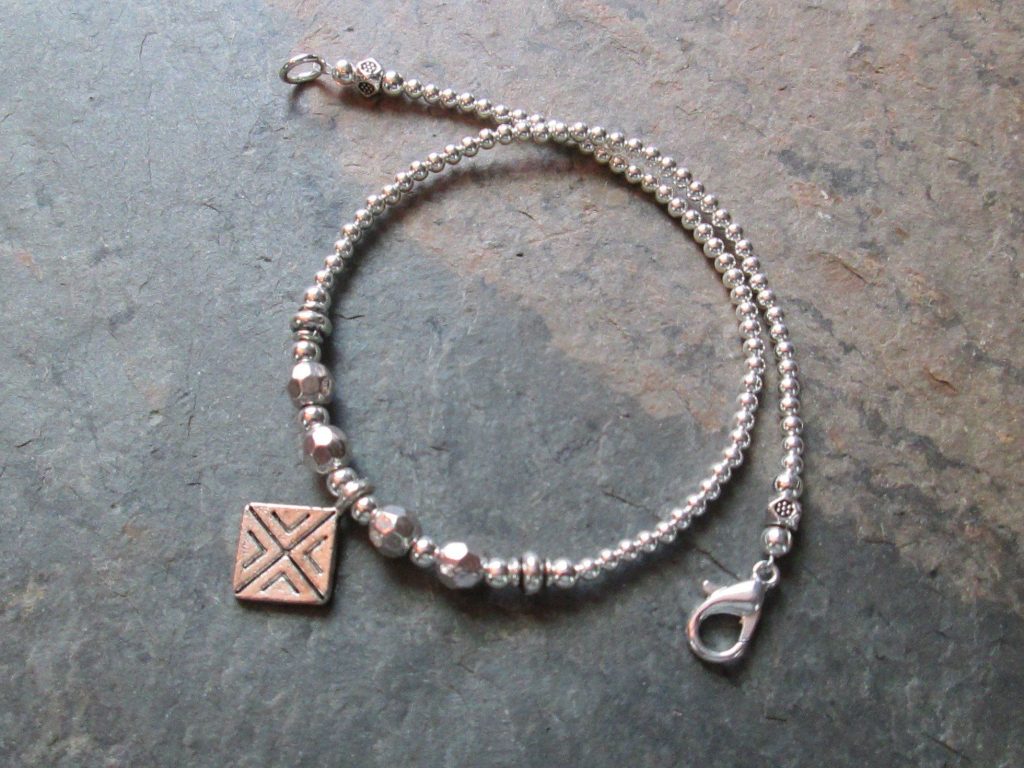 silver ankle bracelet