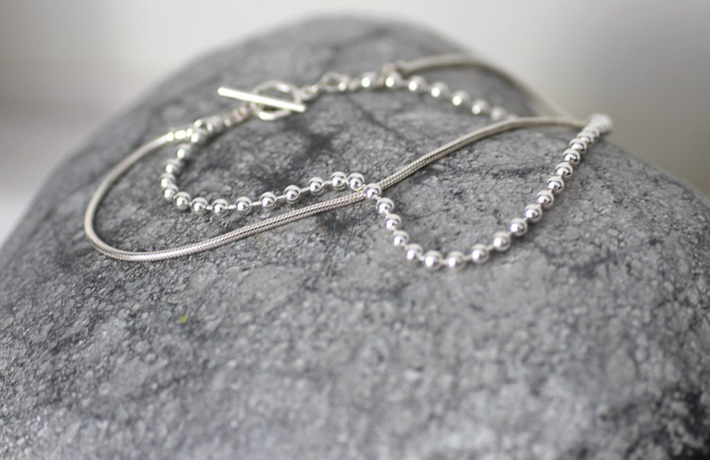 silver ankle bracelet