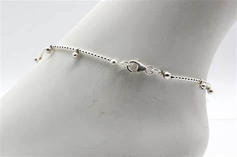 silver ankle bracelet