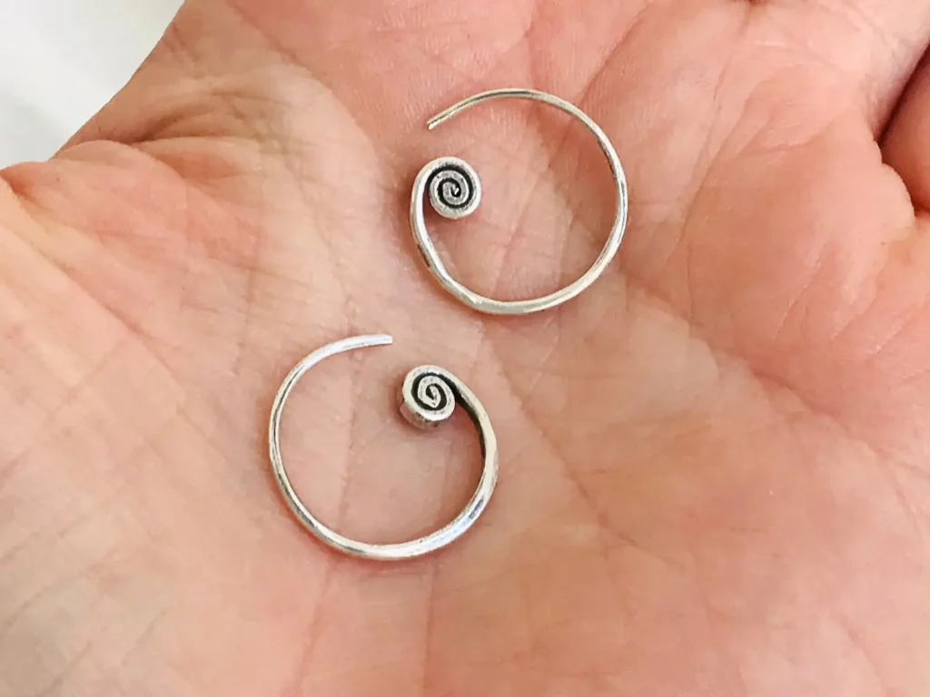pure silver earrings