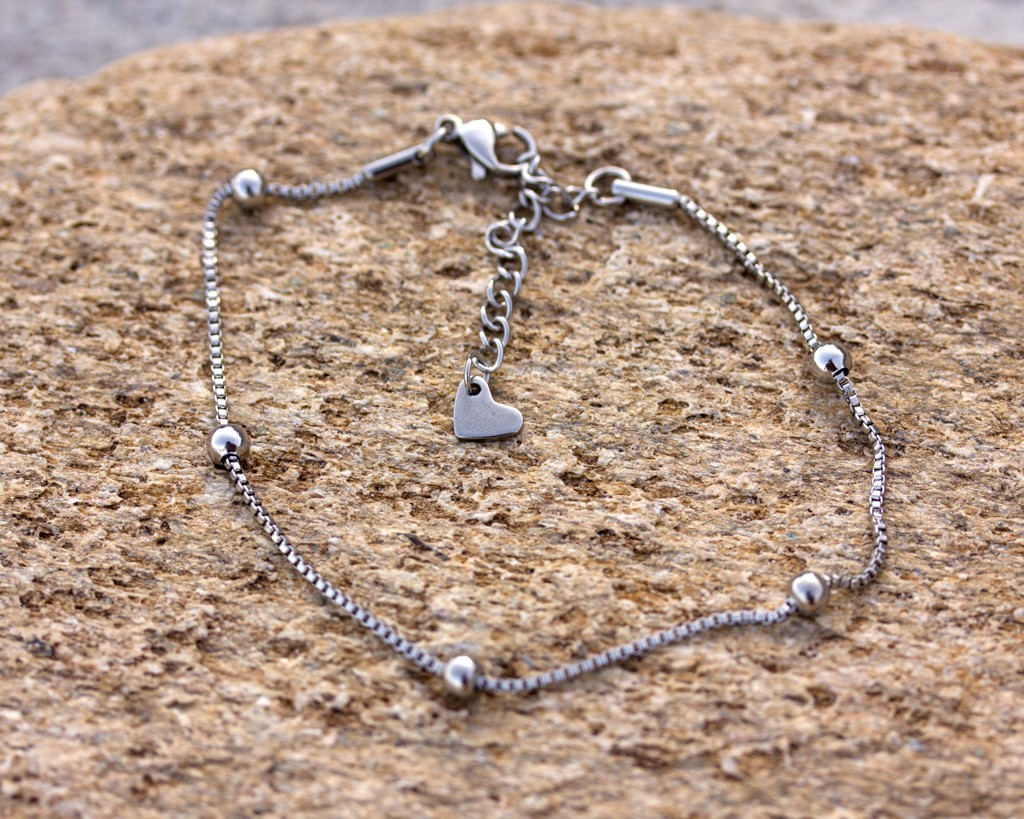 silver ankle bracelet
