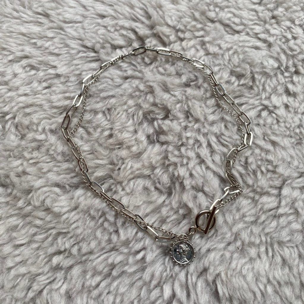 silver layered necklace