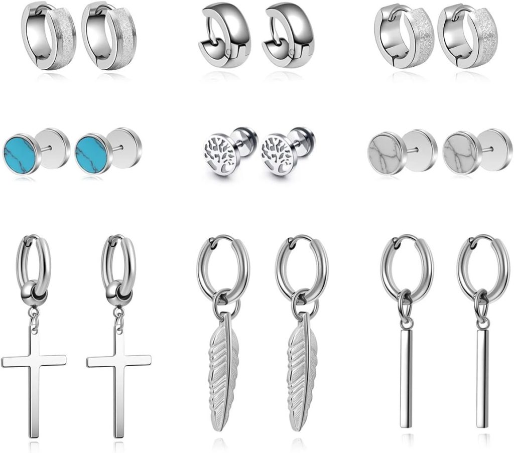 Silver Earrings for Men