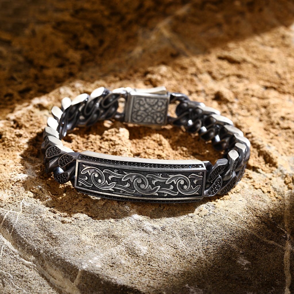 silver hand bracelet