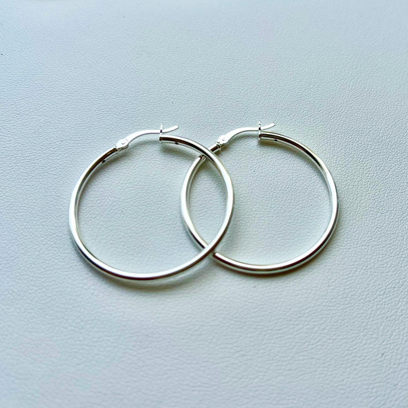 sterling silver hoops