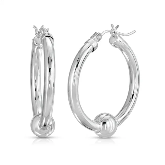 sterling silver hoops